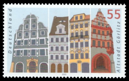55 Ct Briefmarke: Altstadt Görlitz 55 Ct Briefmarke: Altstadt Görlitz