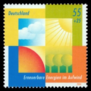 55 + 25 Ct Briefmarke: Für den Umweltschutz, Erneuerbare Energien