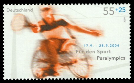 55 + 25 Ct Briefmarke: Für den Sport 2004