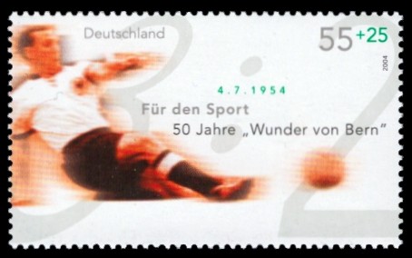 55 + 25 Ct Briefmarke: Für den Sport 2004