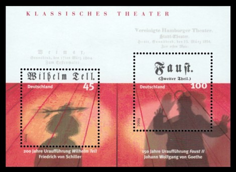  Briefmarke: Blockausgabe: Klassisches Theater