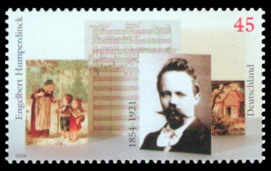 45 Ct Briefmarke: 150. Geburtstag Engelbert Humperdinck 45 Ct Briefmarke: 150. Geburtstag Engelbert Humperdinck