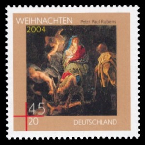 45 + 20 Ct Briefmarke: Weihnachten 2004, Die Flucht nach Ägypten 