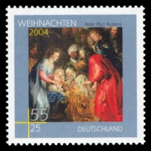55 + 25 Ct Briefmarke: Weihnachten 2004, Die Anbetung der Könige