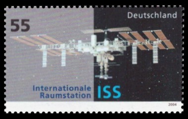 55 Ct Briefmarke: Internationale Raumstation ISS