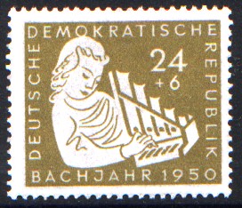 24 + 6 Pf Briefmarke: Bachjahr 1950, Mädchen 24 + 6 Pf Briefmarke: Bachjahr 1950, Mädchen