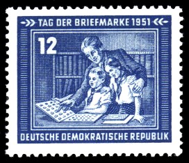 12 Pf Briefmarke: Tag der Briefmarke 1951