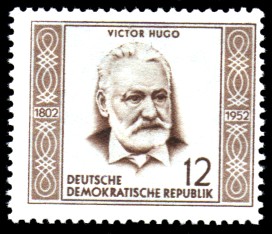 12 Pf Briefmarke: Berühmte Persönlichkeiten, Victor Hugo