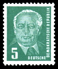 5 Pf Briefmarke: Freimarke - Präsident Wilhelm Pieck 5 Pf Briefmarke: Freimarke - Präsident Wilhelm Pieck