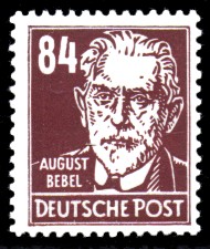 84 Pf Briefmarke: August Bebel, Freimarke, Persönlichkeiten aus Politik, Kunst und Wissenschaft 84 Pf Briefmarke: August Bebel, Freimarke, Persönlichkeiten aus Politik, Kunst und Wissenschaft