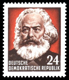 24 Pf Briefmarke: 70. Todestag von Karl Marx