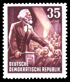 35 Pf Briefmarke: 70. Todestag von Karl Marx