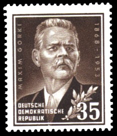 35 Pf Briefmarke: 85. Geburtstag des Schriftstellers Maxim Gorki