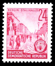 24 Pf Briefmarke: Fünfjahresplan 24 Pf Briefmarke: Fünfjahresplan