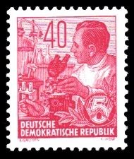 40 Pf Briefmarke: 2.Ausgabe Fünfjahresplan 40 Pf Briefmarke: 2.Ausgabe Fünfjahresplan