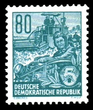 80 Pf Briefmarke: 2.Ausgabe Fünfjahresplan 80 Pf Briefmarke: 2.Ausgabe Fünfjahresplan