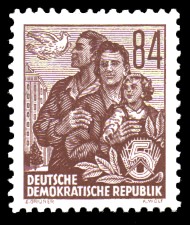 84 Pf Briefmarke: 2.Ausgabe Fünfjahresplan 84 Pf Briefmarke: 2.Ausgabe Fünfjahresplan