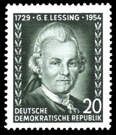 20 Pf Briefmarke: 225. Geburtstag von G.E.Lessing 20 Pf Briefmarke: 225. Geburtstag von G.E.Lessing