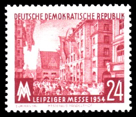 24 Pf Briefmarke: Leipziger Messe 1954