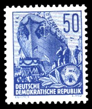 50 Pf Briefmarke: Freimarke Fünfjahresplan