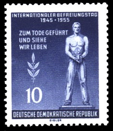 10 Pf Briefmarke: Internationaler Befreiungstag 10 Pf Briefmarke: Internationaler Befreiungstag