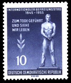 10 Pf Briefmarke: Internationaler Befreiungstag