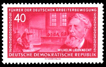 40 Pf Briefmarke: Führer der deutschen Arbeiterbewegung, Wilhelm Liebknecht
