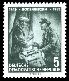 5 Pf Briefmarke: 10 Jahre Bodenreform (1945-1955)