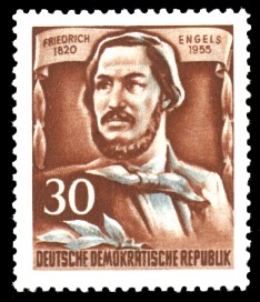 30 Pf Briefmarke: 60.Todestag von Friedrich Engels