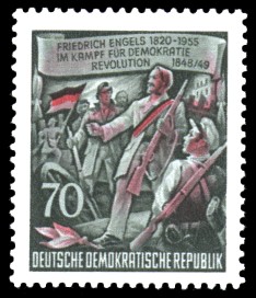 70 Pf Briefmarke: 60.Todestag von Friedrich Engels