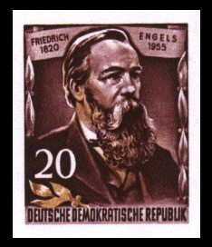 20 Pf Briefmarke: 60.Todestag von Friedrich Engels (Marke aus Block)