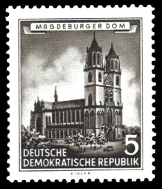 5 Pf Briefmarke: Historische Bauten der DDR, Magdeburger Dom