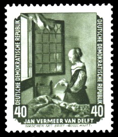 40 Pf Briefmarke: Gemälde - von der Sowjetunion zurückgeführte 40 Pf Briefmarke: Gemälde - von der Sowjetunion zurückgeführte