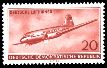 20 Pf Briefmarke: Deutsche Lufthansa 20 Pf Briefmarke: Deutsche Lufthansa
