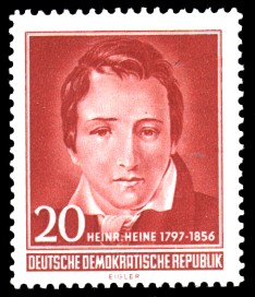 20 Pf Briefmarke: 100. Todestag Heinrich Heine 20 Pf Briefmarke: 100. Todestag Heinrich Heine