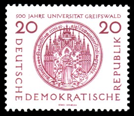 20 Pf Briefmarke: 500 Jahre Universität Greifswald