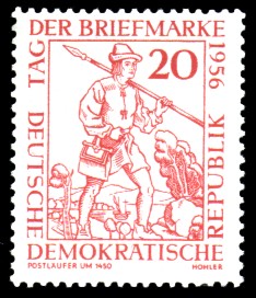 20 Pf Briefmarke: Tag der Briefmarke 1956 20 Pf Briefmarke: Tag der Briefmarke 1956