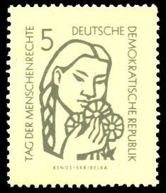 5 Pf Briefmarke: Tag der Menschenrechte