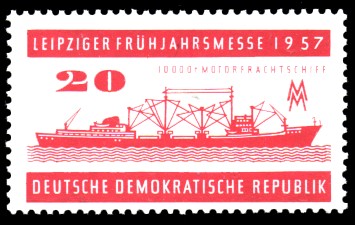 20 Pf Briefmarke: Leipziger Frühjahrsmesse 1957