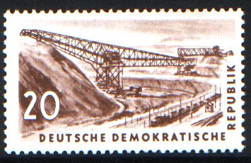 20 Pf Briefmarke: Kohlebergbau
