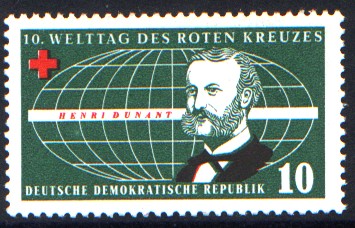 10 Pf Briefmarke: 10. Welttag des Roten Kreuzes