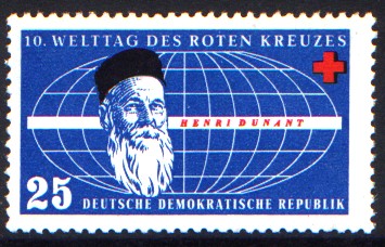 25 Pf Briefmarke: 10. Welttag des Roten Kreuzes 25 Pf Briefmarke: 10. Welttag des Roten Kreuzes