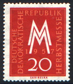 20 Pf Briefmarke: Leipziger Herbstmesse 1957