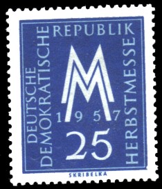 25 Pf Briefmarke: Leipziger Herbstmesse 1957 25 Pf Briefmarke: Leipziger Herbstmesse 1957