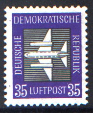 35 Pf Briefmarke: Luftpost - Flugpostmarken