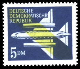 5 DM Briefmarke: Luftpost - Flugpostmarken