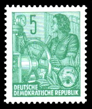 5 Pf Briefmarke: Freimarke Fünfjahresplan 5 Pf Briefmarke: Freimarke Fünfjahresplan