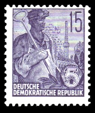 15 Pf Briefmarke: Freimarke Fünfjahresplan 15 Pf Briefmarke: Freimarke Fünfjahresplan