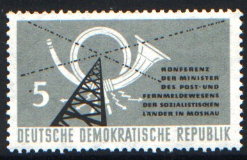 5 Pf Briefmarke: Konferenz der Minister des Post und Fernmeldewesens