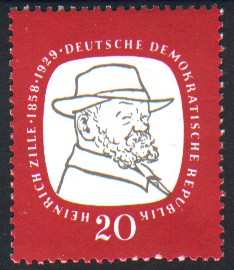 20 Pf Briefmarke: 100. Geburtstag Heinrich Zille